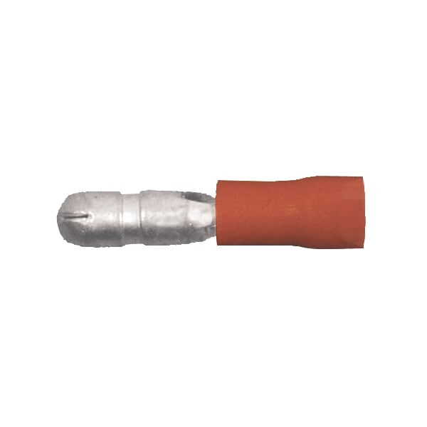 Bullet Terminal, 0.180 in Stud Size, 14 AWG, 600 V, PVC Insulated, Blue, 100 PK